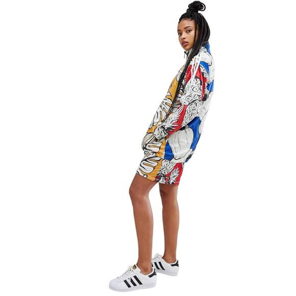 adidas Originals X Farm Three Stripe Track Jacket In Pineapple - Picture 2 of 11